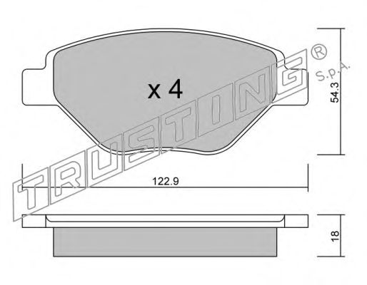 Тормозные колодки TRUSTING 559.0