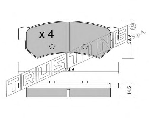 Тормозные колодки TRUSTING 863.0