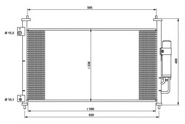 Радиатор кондиционера NRF 35763