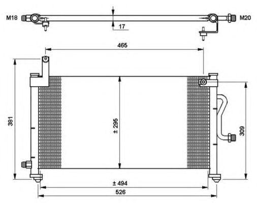 Радіатор кондиціонера NRF 35765