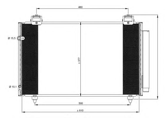 Радиатор кондиционера NRF 35861