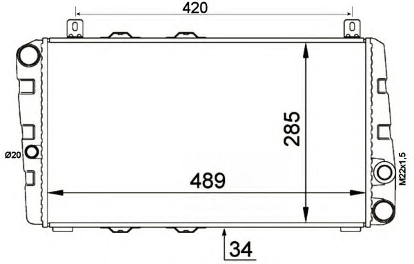 Радиатор, охлаждение двигателя NRF 58250