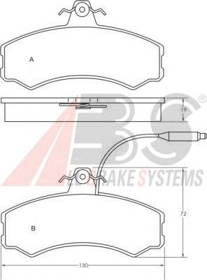 Тормозные колодки A.B.S. 36470