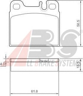 Тормозные колодки A.B.S. 36810