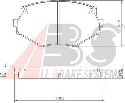 Тормозные колодки A.B.S. 36889