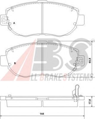 Тормозные колодки A.B.S. 36923