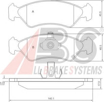 Тормозные колодки A.B.S. 36996