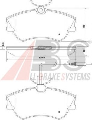 Тормозные колодки A.B.S. 37019