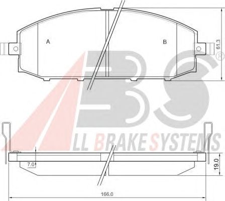 Тормозные колодки A.B.S. 37084