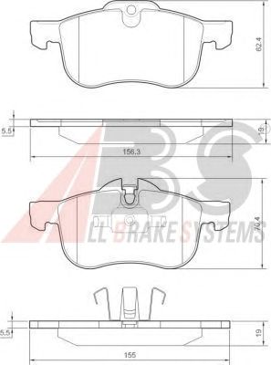 Тормозные колодки A.B.S. 37151