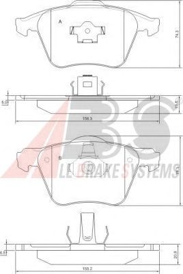 Тормозные колодки A.B.S. 37344