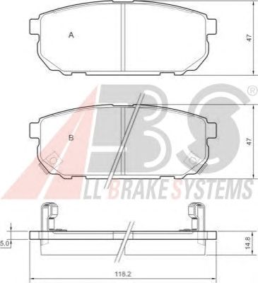 Тормозные колодки A.B.S. 37362