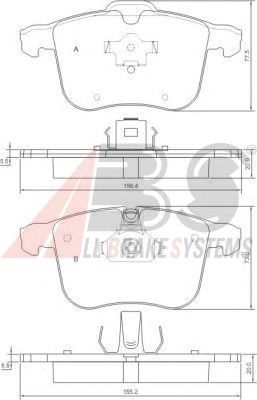 Гальмівні колодки A.B.S. 37389
