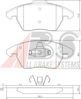 Тормозные колодки A.B.S. 37429