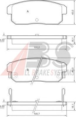 Тормозные колодки A.B.S. 37473