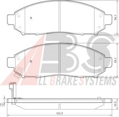 Тормозные колодки A.B.S. 37518