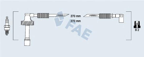 Комплект высоковольтных проводов FAE 85481
