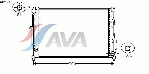 Радиатор, охлаждение двигателя AVA QUALITY COOLING AI2124