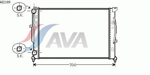 Радиатор, охлаждение двигателя AVA QUALITY COOLING AI2189