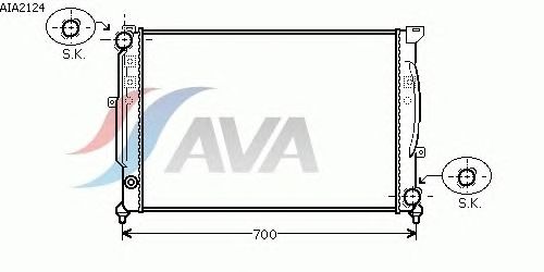 Радиатор, охлаждение двигателя AVA QUALITY COOLING AIA2124