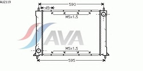 Радиатор, охлаждение двигателя AVA QUALITY COOLING AU2119