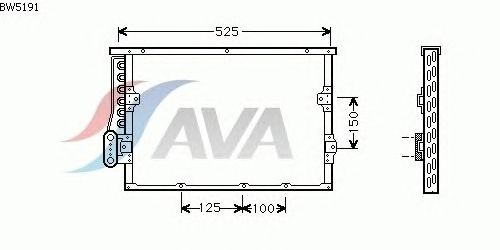 Радиатор кондиционера AVA QUALITY COOLING BW5191