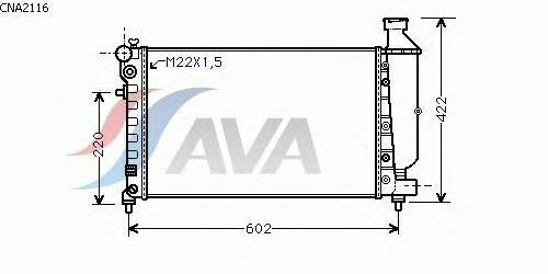 Радиатор, охлаждение двигателя AVA QUALITY COOLING CNA2116