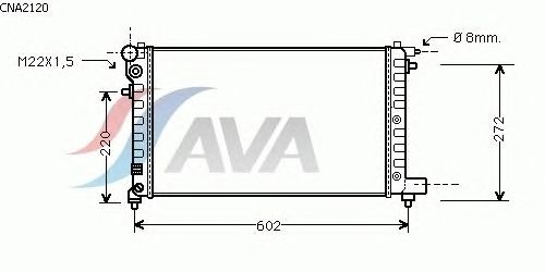 Радіатор, охолодження двигуна AVA QUALITY COOLING CNA2120