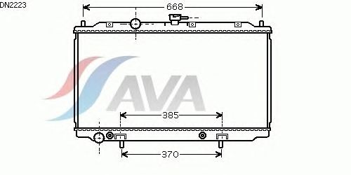 Радиатор, охлаждение двигателя AVA QUALITY COOLING DN2223