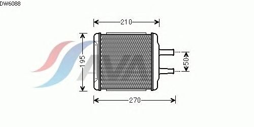 Радиатор отопителя AVA QUALITY COOLING DW6088