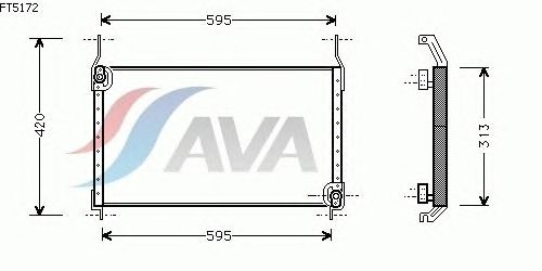 Радіатор кондиціонера AVA QUALITY COOLING FT5172