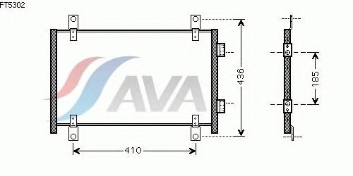 Радиатор кондиционера AVA QUALITY COOLING FT5302