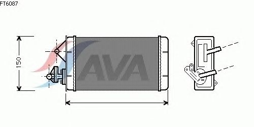 Радиатор отопителя AVA QUALITY COOLING FT6087