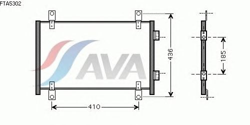 Радиатор кондиционера AVA QUALITY COOLING FTA5302
