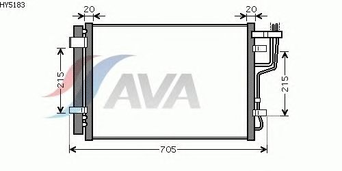 Радиатор кондиционера AVA QUALITY COOLING HY5183