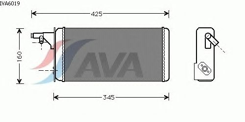 Радиатор отопителя AVA QUALITY COOLING IVA6019