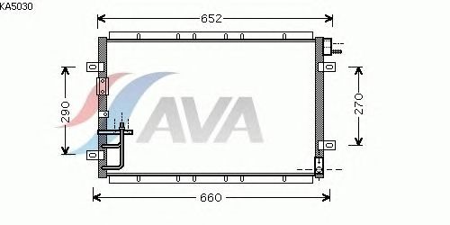 Радиатор кондиционера AVA QUALITY COOLING KA5030