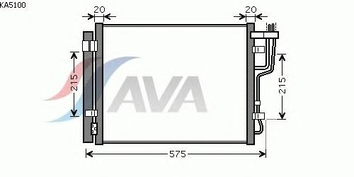 Радиатор кондиционера AVA QUALITY COOLING KA5100