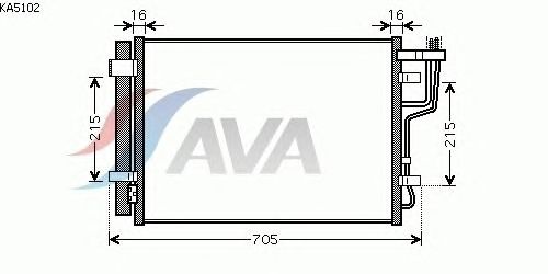 Радиатор кондиционера AVA QUALITY COOLING KA5102