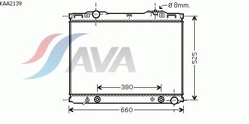 Радиатор, охлаждение двигателя AVA QUALITY COOLING KAA2139
