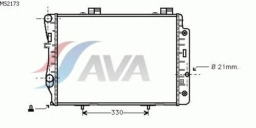 Радіатор, охолодження двигуна AVA QUALITY COOLING MS2173