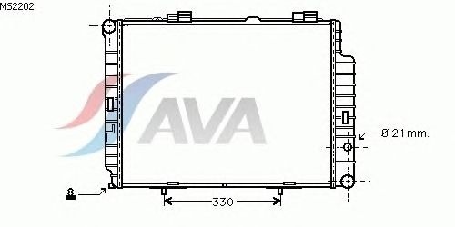 Радиатор, охлаждение двигателя AVA QUALITY COOLING MS2202