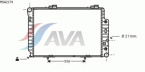 Радиатор, охлаждение двигателя AVA QUALITY COOLING MSA2174