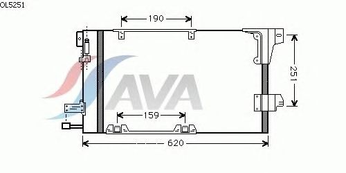 Радиатор кондиционера AVA QUALITY COOLING OL5251