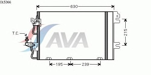 Радиатор кондиционера AVA QUALITY COOLING OL5366