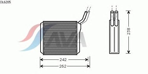 Радиатор отопителя AVA QUALITY COOLING OL6205