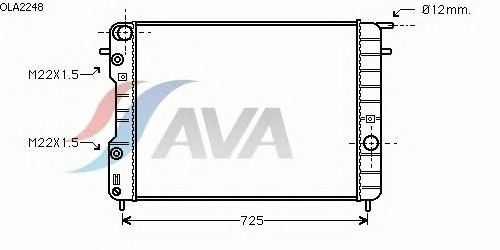Радиатор, охлаждение двигателя AVA QUALITY COOLING OLA2248