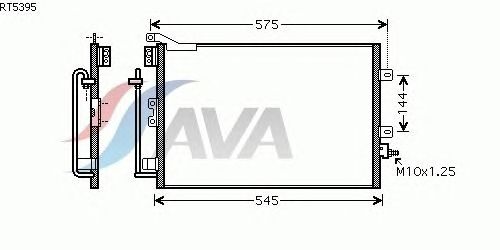 Радиатор кондиционера AVA QUALITY COOLING RT5395
