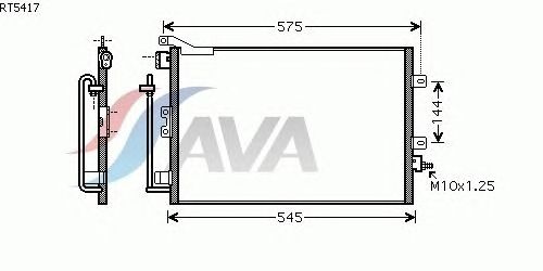Радиатор кондиционера AVA QUALITY COOLING RT5417