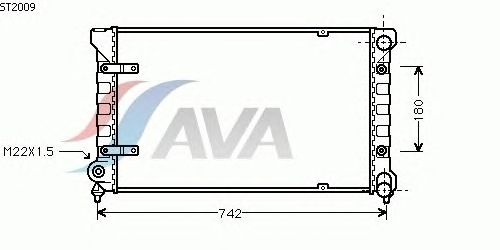 Радиатор, охлаждение двигателя AVA QUALITY COOLING ST2009